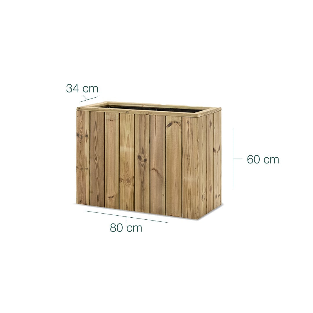 Jardinera De Madera Para Exterior Atrium Hortalia 80x34x60 Cm_5