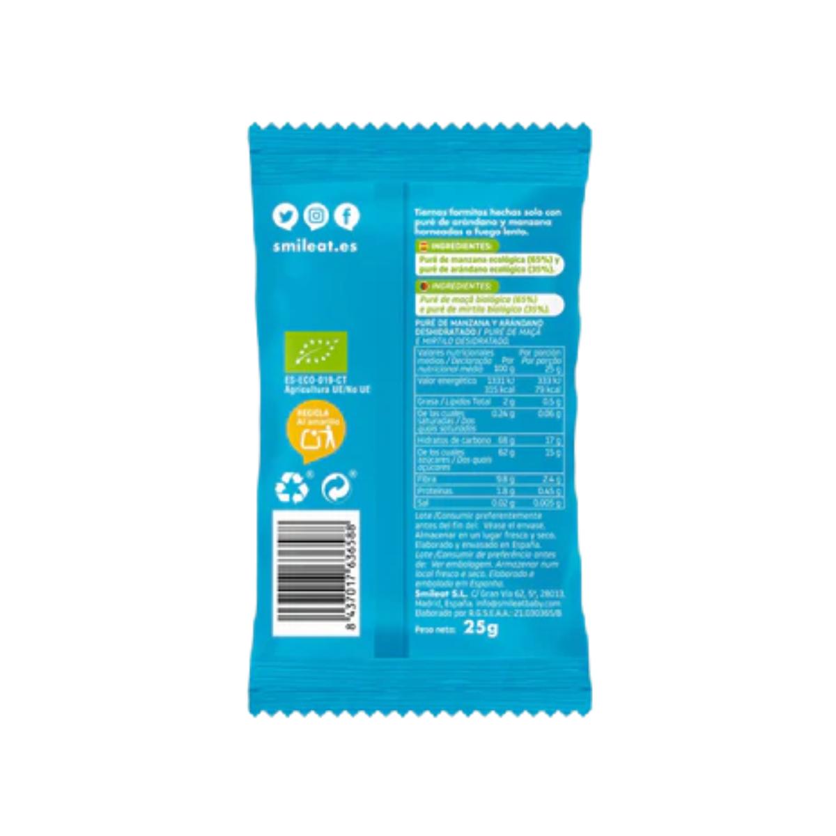 PACK 3x Snack de arándanos y manzana ECO 25g, Triboo