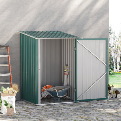 Outsunny Cobertizo De Jardín De Exterior 0,92 M² 100x103x160 Cm Verde_1