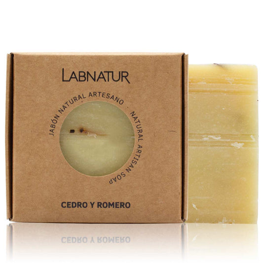 Jabón Natural Artesano de Cedro y Romero Labnatur 100 g | Tonifica y Revitaliza | Piel Apagada o Fatigada | Vegano_0