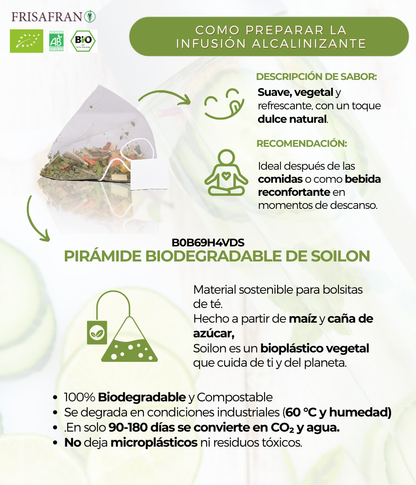 Infusión Bienestar Alcalino Pirámides Ecológica | Frisafran 30 Uds_4