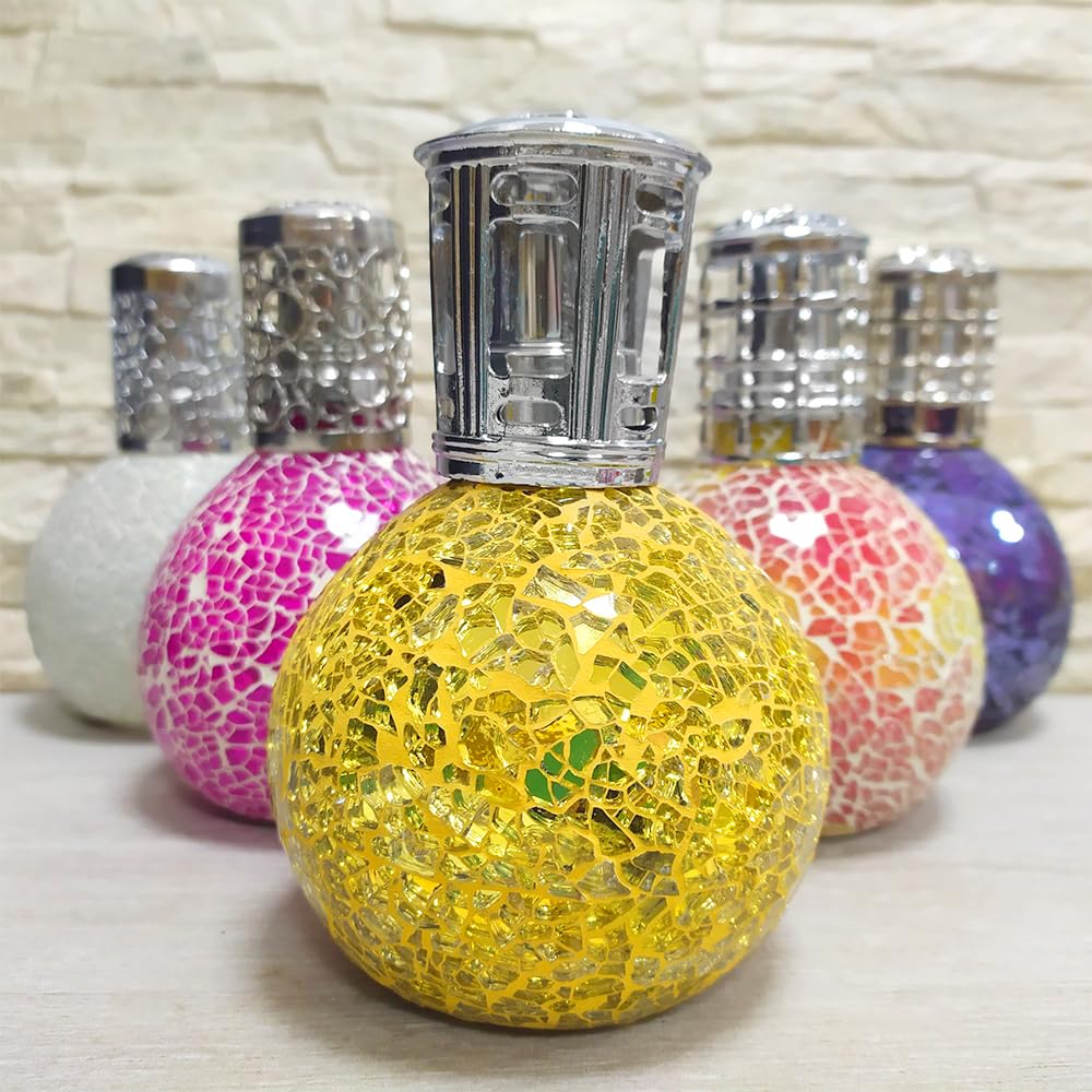 Lámpara Catalítica Mosaico Dorado + Aroma Lavender Expression 200 Ml - Elimina Malos Olores, Impurezas Y Perfuma_4