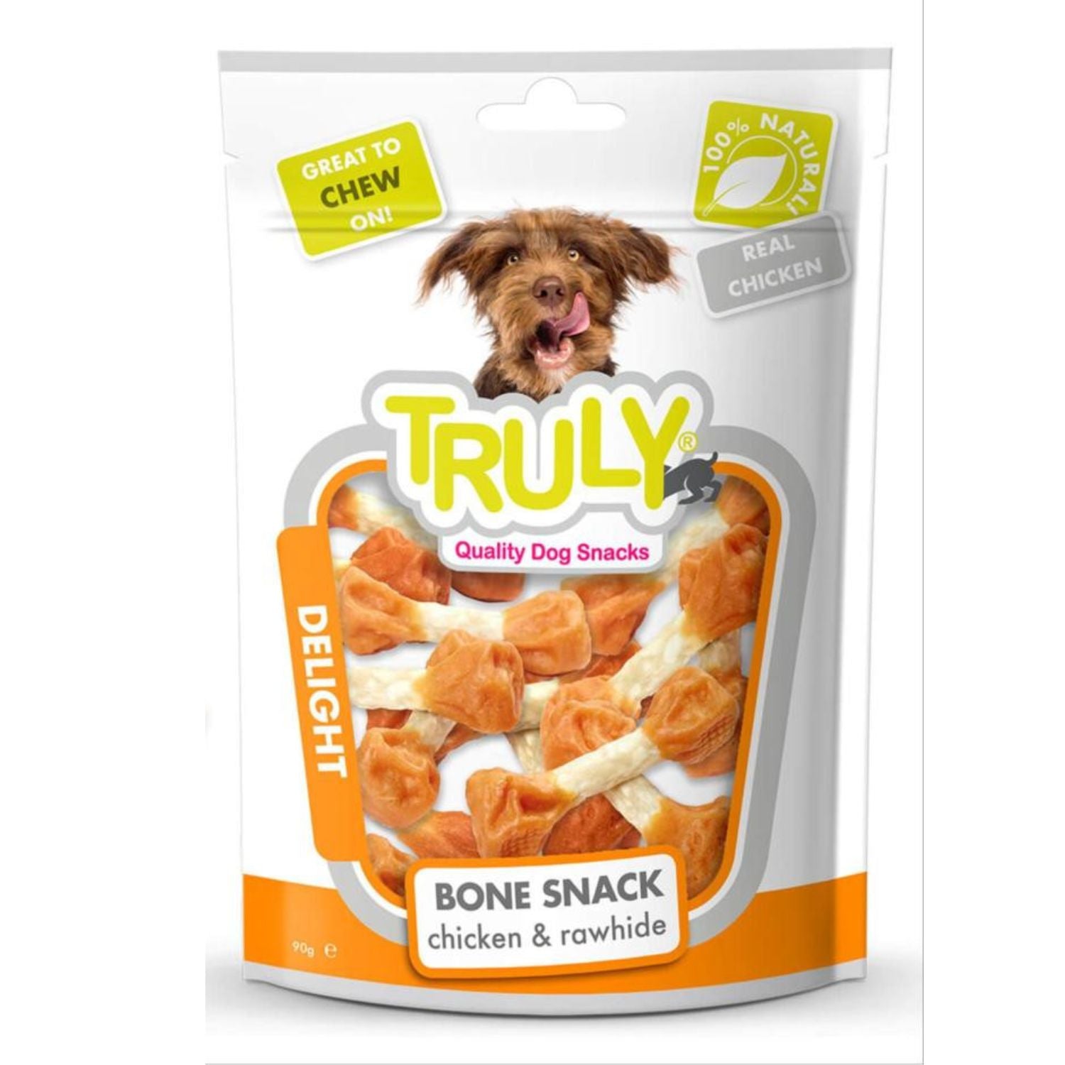 Snack Para Perro Huesitos De Calcio Con Pollo Truly 15 Bolsas X 90gr_0