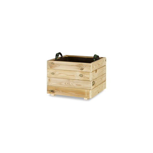 Jardinera Cuadrada De Madera Tratada Para Exterior Pun Hortalia 50x50x40 Cm_0
