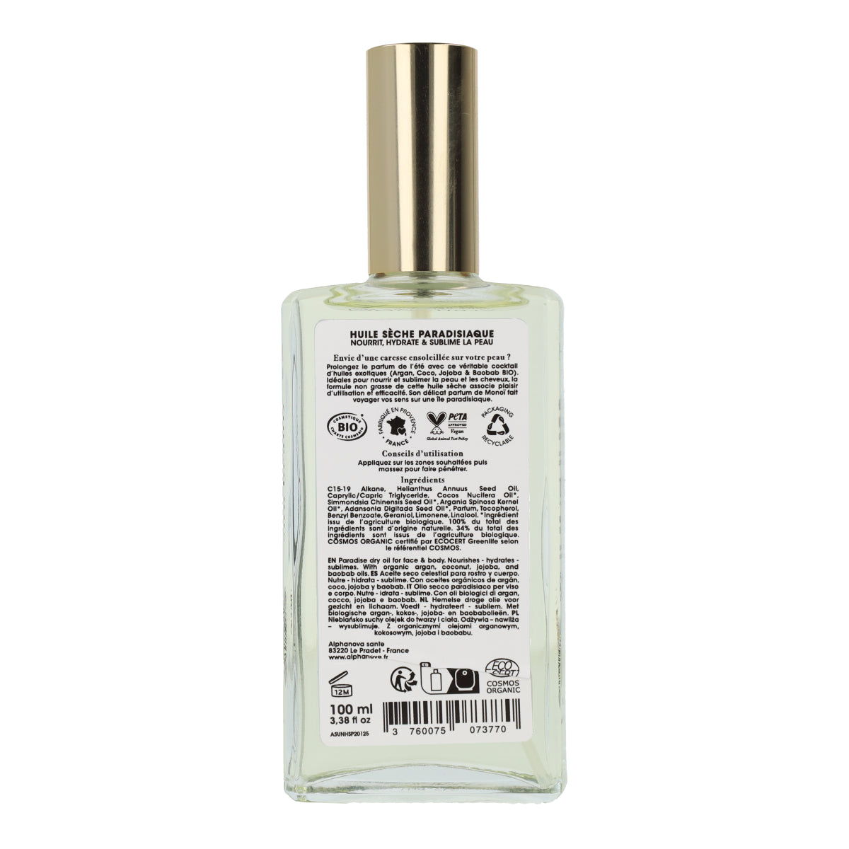 Aceite seco paradise Alphanova 100 ml