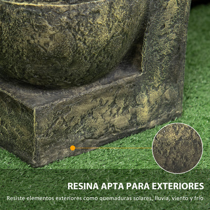 Outsunny Fuente De Jardín 5w Con Bomba De Agua 25x24x60 Cm Multicolor_5