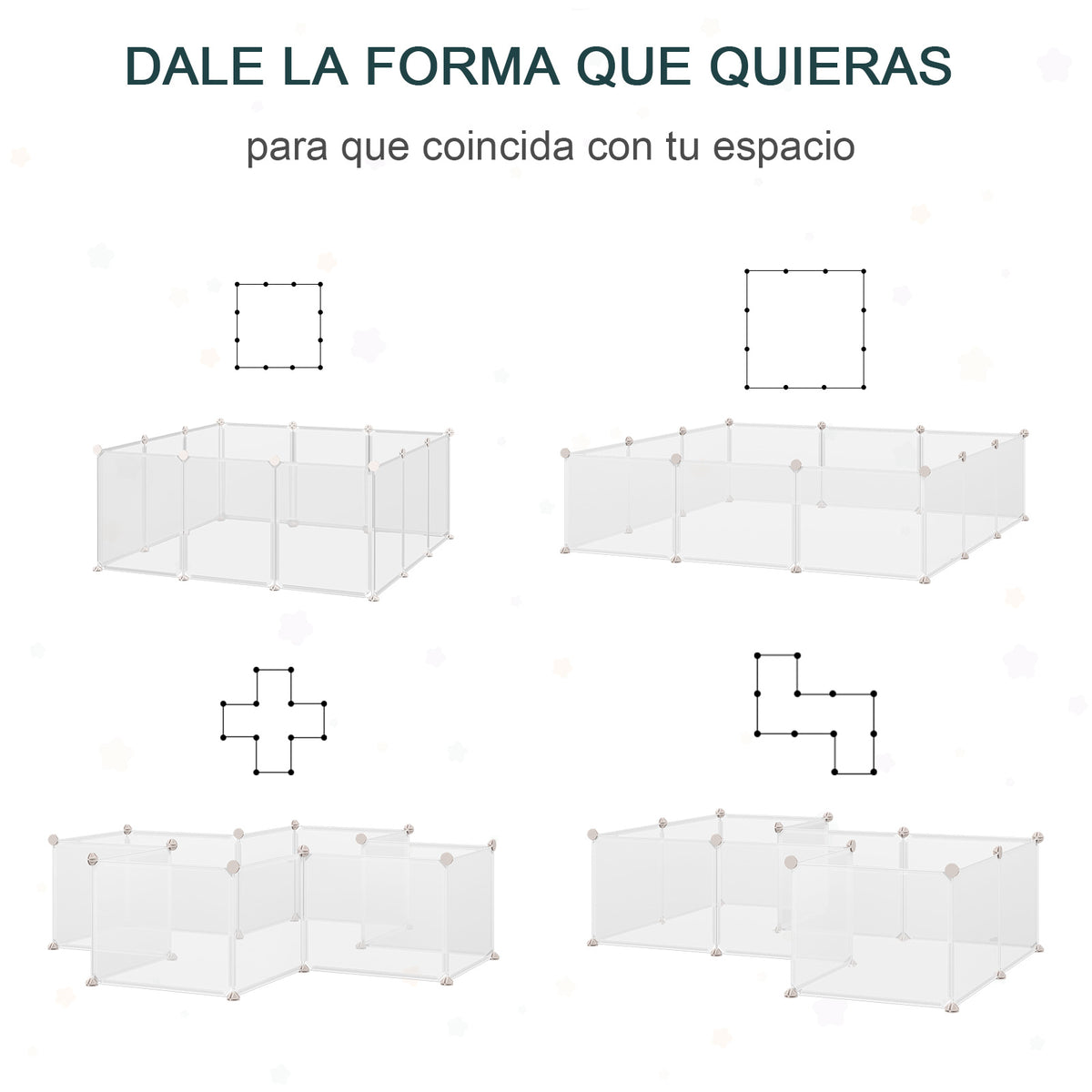 Pawhut Valla Para Animales De Metal Modulable Con 12 Paneles Cobayas Y Cachorros_5