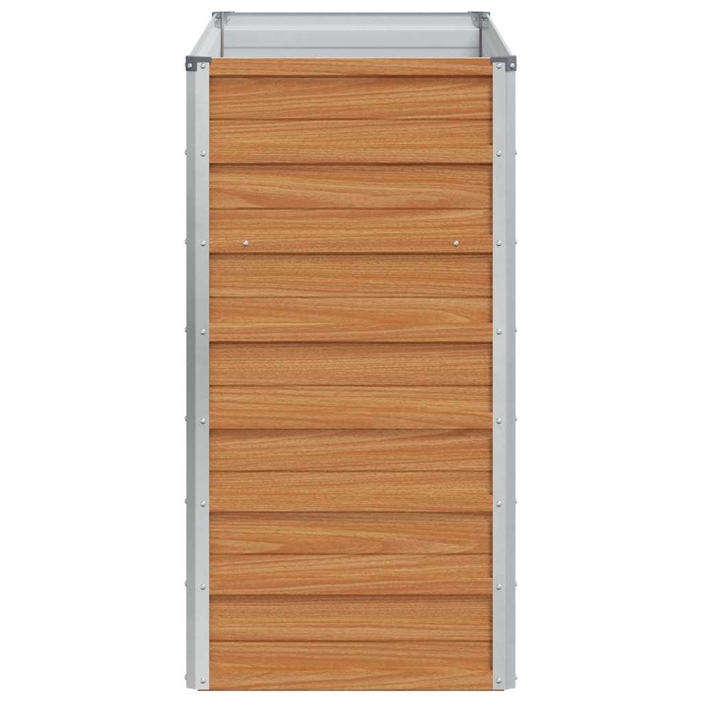 Arriate Elevado Marrón Claro 100 X 40 X 77 Cm Acero Galvanizado_5