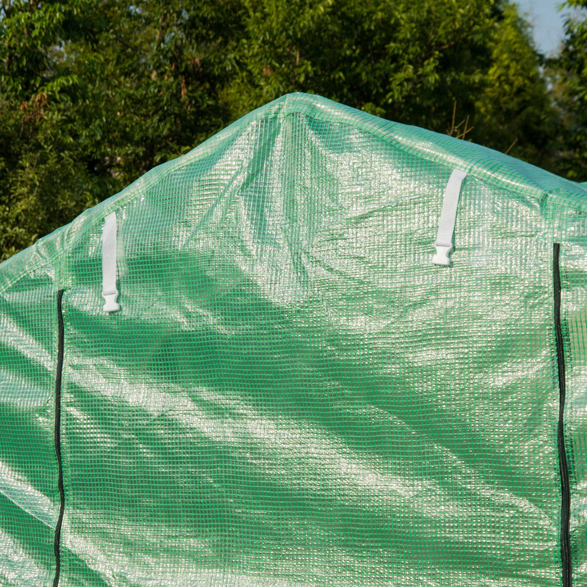 Outsunny Invernadero De Exterior 4x2x2 M Con 8 Ventanas De Malla Verde_3