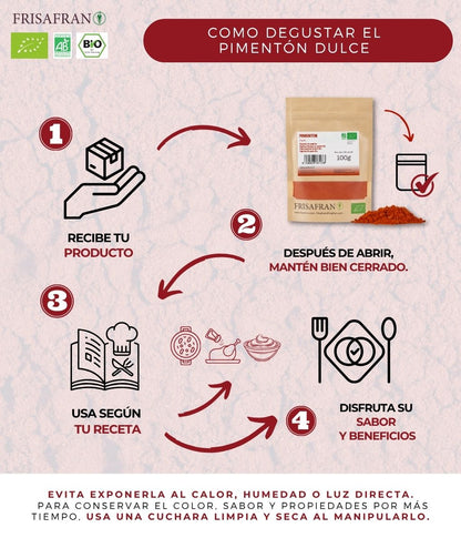 Pimentón En Polvo Ecológico | Sabor Ahumado Dulce 40 G_2