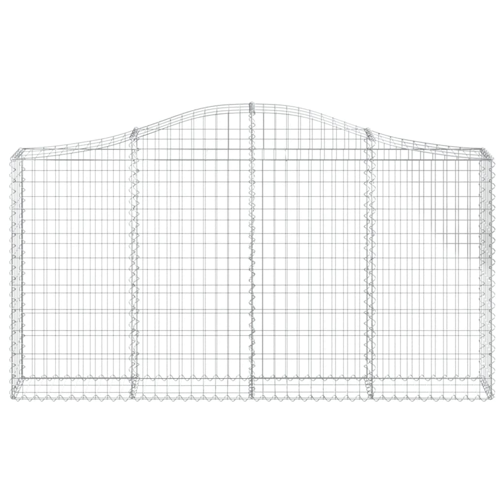Cestas De Gaviones 4 Uds Forma De Arco Hierro 200x30x100/120 Cm_3