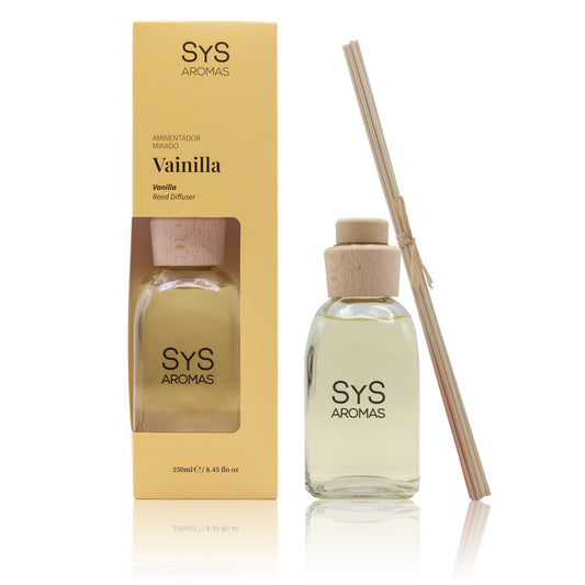Ambientador Mikado de Vainilla Origins SYS Aromas 250 ml | Aroma Dulce y Caramelizado | Reconfortante_0