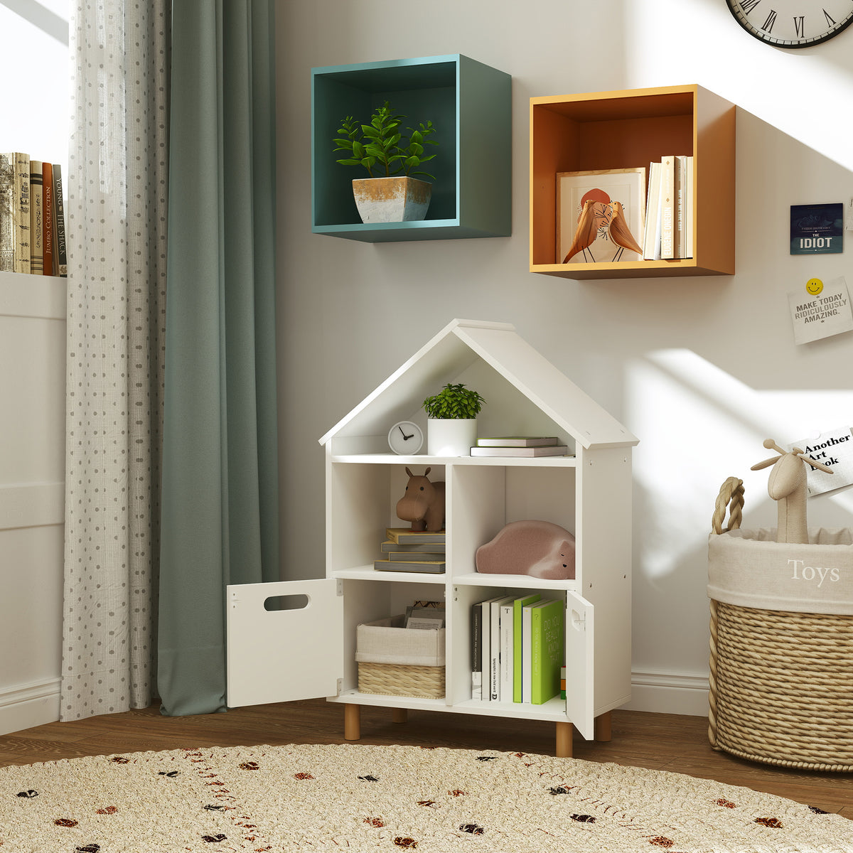 Librería Infantil Aiyaplay Mdf Blanco 63.7x29.7x89.5 Cm_1