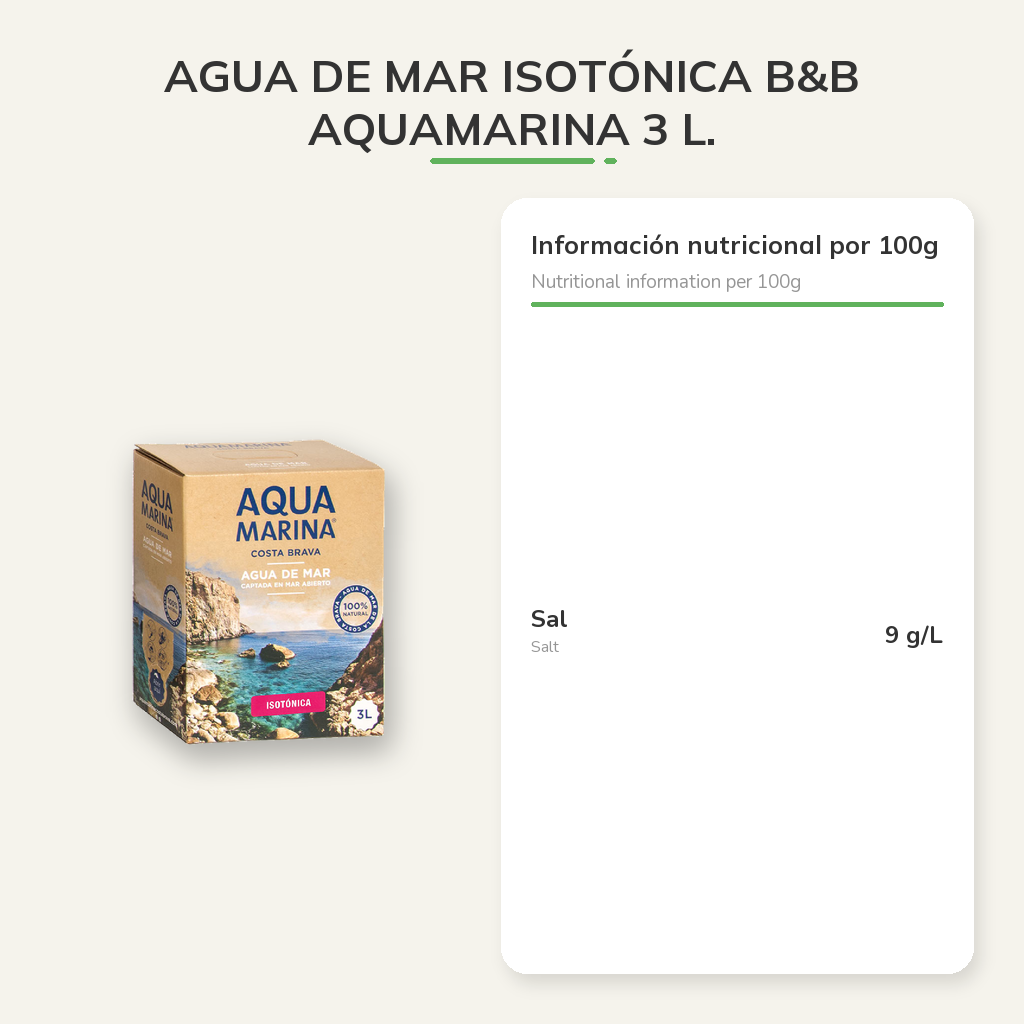 Información nutricional