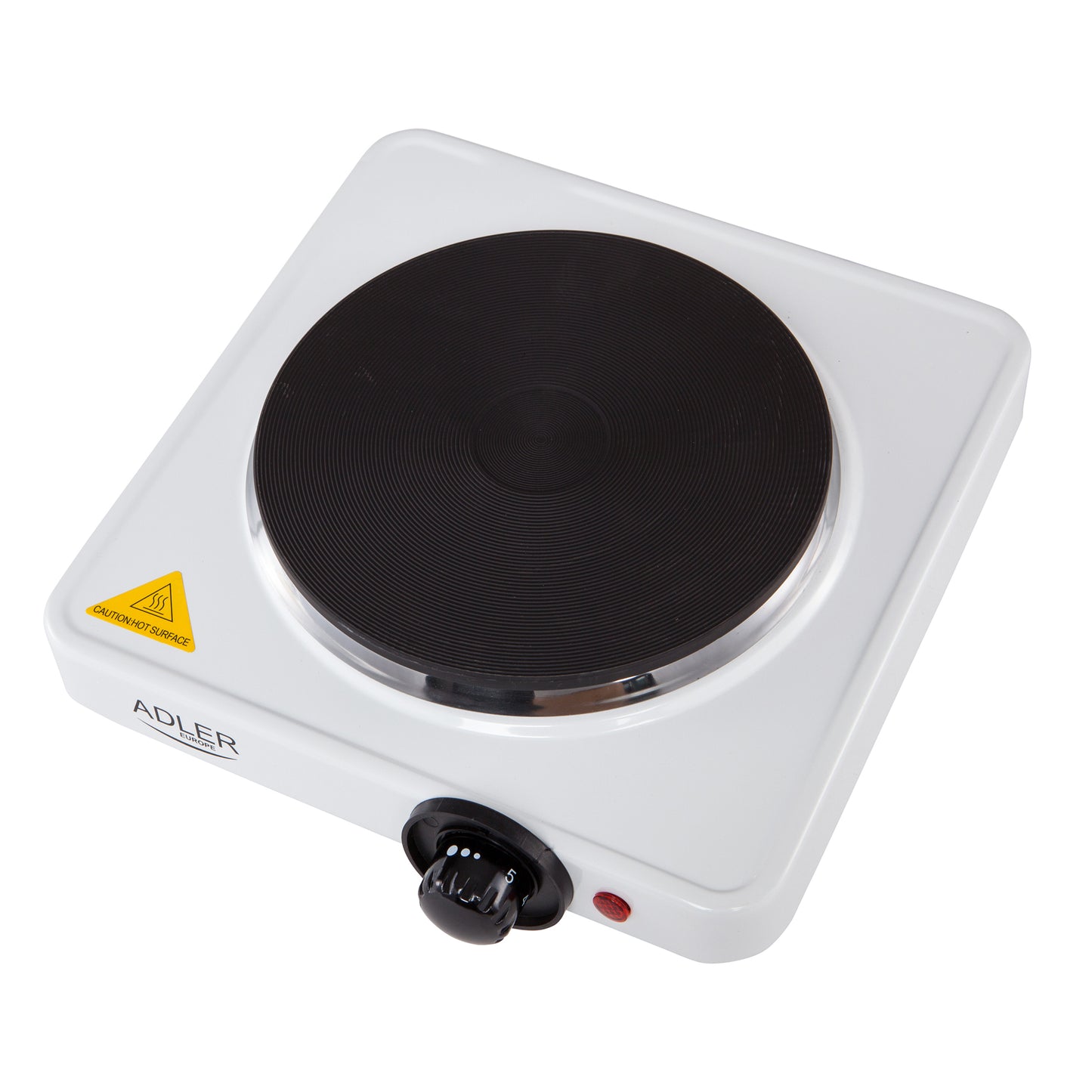 Hornillo Eléctrico, Zona Cocinado 18,5 Cm, Termostato Regulación Continua, Compacto, Camping Adler Ad6503 Blanco_1