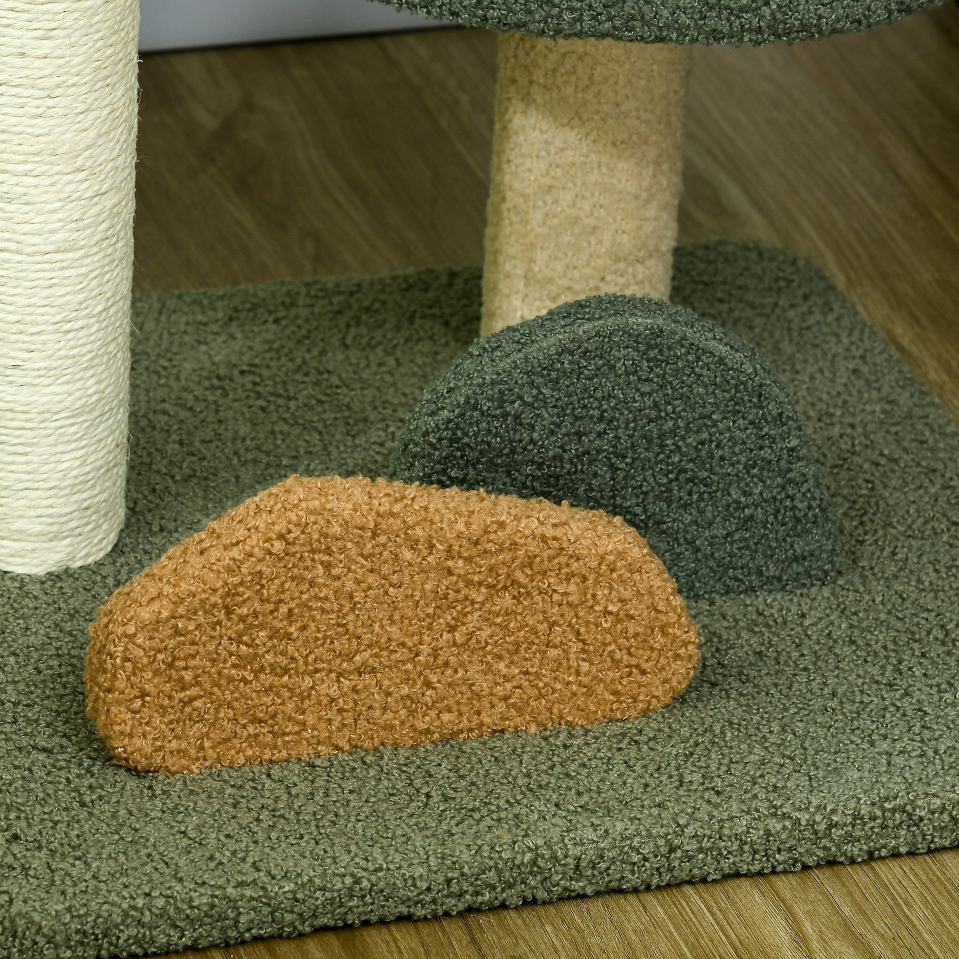 Pawhut Árbol Rascador Para Gatos Pequeño Con Cama 43x39x52 Cm Multicolor_4