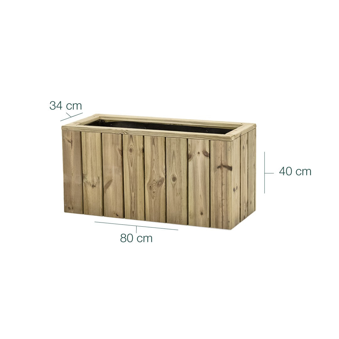 Jardinera De Madera Para Exterior Atrium Hortalia 80x34x40 Cm_5