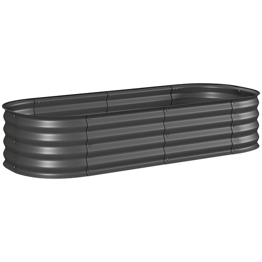 Jardinera Exterior Outsunny Acero Galvanizado Verde 150x62x30 Cm_0
