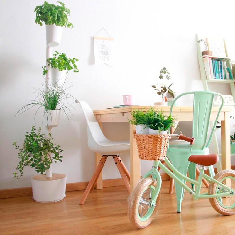 Huerto Vertical De Interior Citysens 4 Macetas, Riego Automático Y Semillas Aromáticas – Blanco, Polipropileno Reciclado_1
