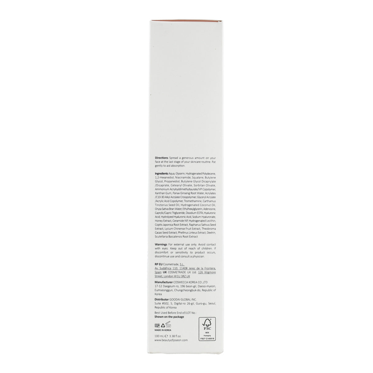 Crema Facial Dynasty Cream Beauty Of Joseon 100 ml