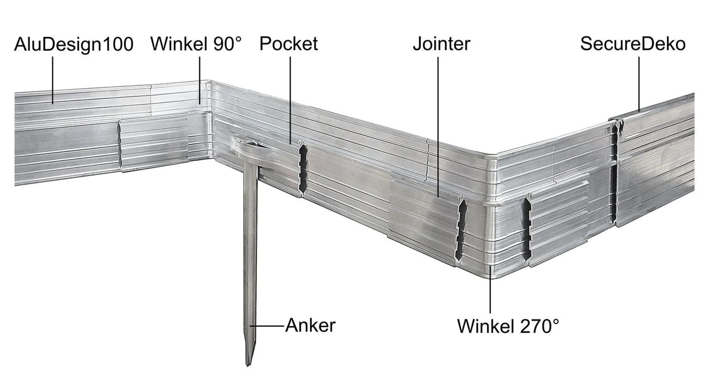 Borduras De Aluminio Flexibles 10-14 Cm Para Jardín, Fáciles De Montar Y Resistentes A La Intemperie_2