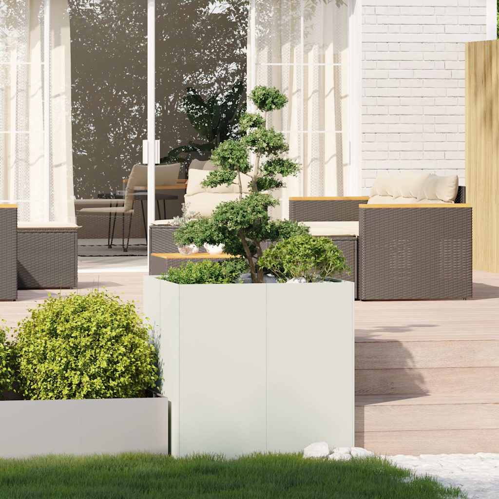 Jardinera Acero Blanco 80x80x80 Cm_2