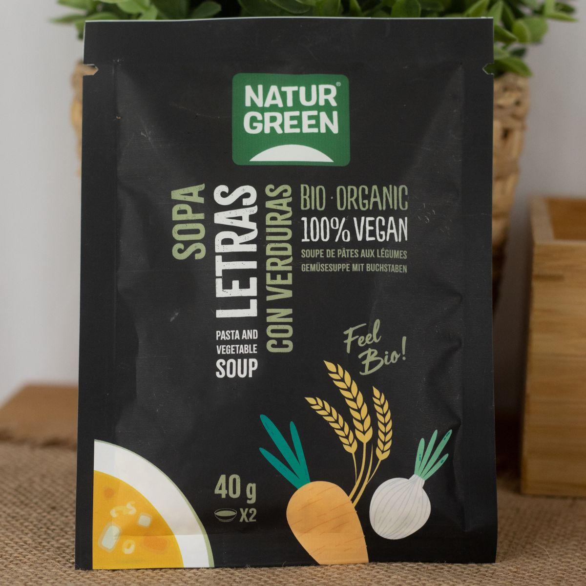 Sopa Letras con verdura bio Naturgreen, 40g