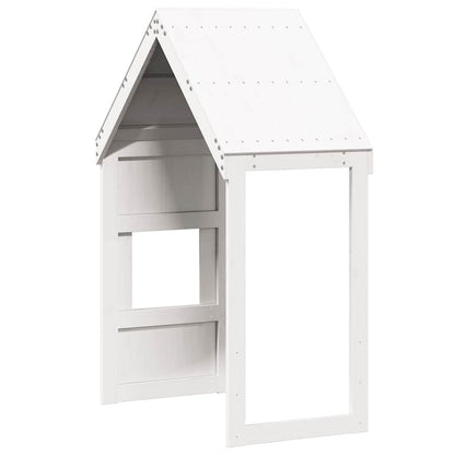 Techo De Cama Infantil Madera Maciza Pino Blanco 55x84x132 Cm_5