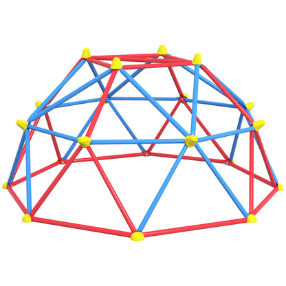 Outsunny Cúpula De Escalada Para Niños De 3-8 Años Ø183x90 Cm Rojo Y Azul_0
