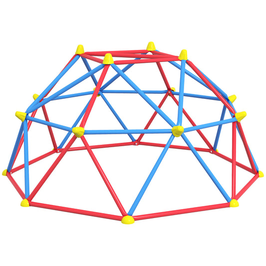 Outsunny Cúpula De Escalada Para Niños De 3-8 Años Ø183x90 Cm Rojo Y Azul_0