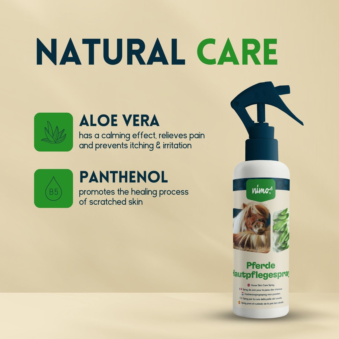 Spray Para El Cuidado De La Piel Para Caballos - Nimo - 500 Ml_4