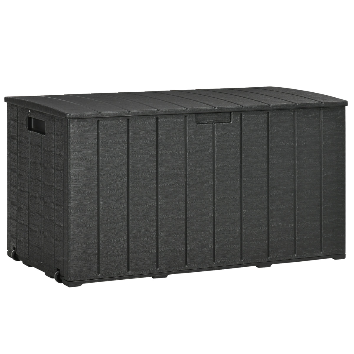 Outsunny Baúl De Almacenamiento Exterior 366l Con Ruedas 122,4x62x64,5 Cm_0