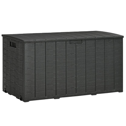 Outsunny Baúl De Almacenamiento Exterior 366l Con Ruedas 122,4x62x64,5 Cm_0