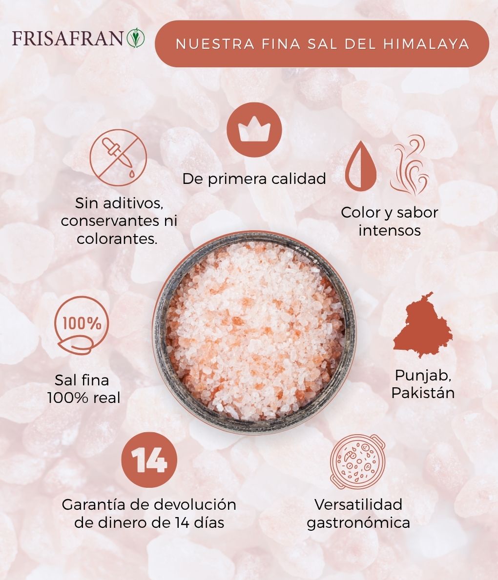 Sal Rosa Del Himalaya Fina - Calidad Y Sabor | Frisafran 500 G_3