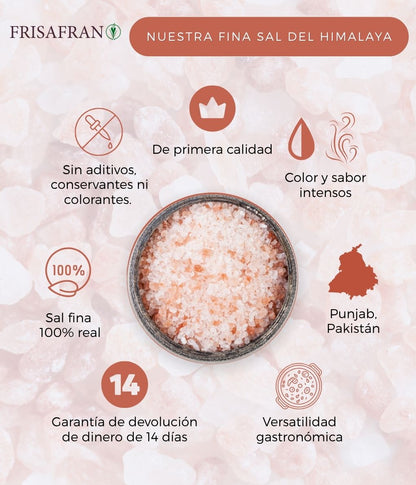 Sal Rosa Del Himalaya Fina - Calidad Y Sabor | Frisafran 500 G_3