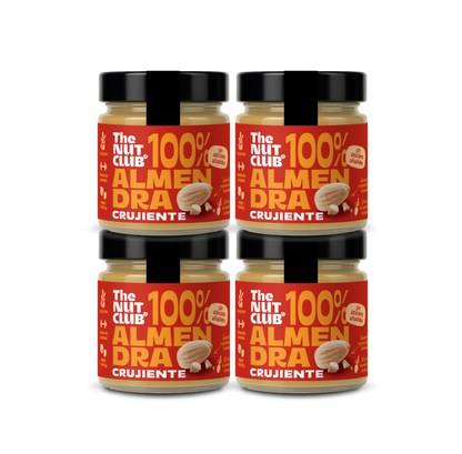 Pack crema 100% almendra crujiente 4 uds The Nut Club 720g_0