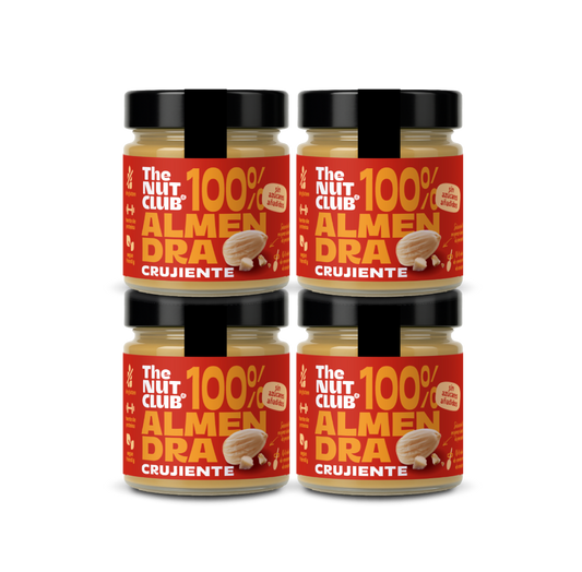 Pack crema 100% almendra crujiente 4 uds The Nut Club 720g_0