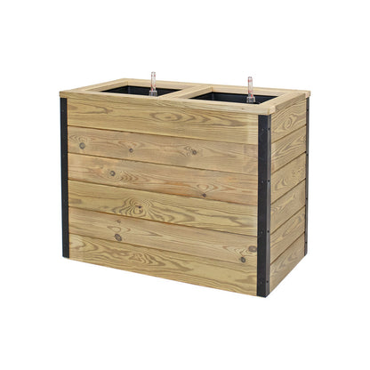 Jardinera Con Autorriego De Madera Nidum Interior Y Exterior Hortalia 75x40x60 Cm_2