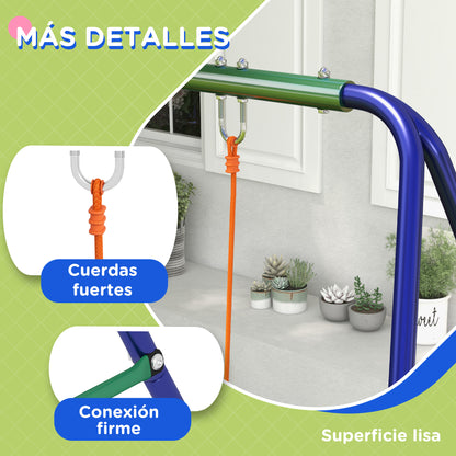 Outsunny Columpio Infantil Con 2 Sillas Y Soporte De Metal Multicolor_5