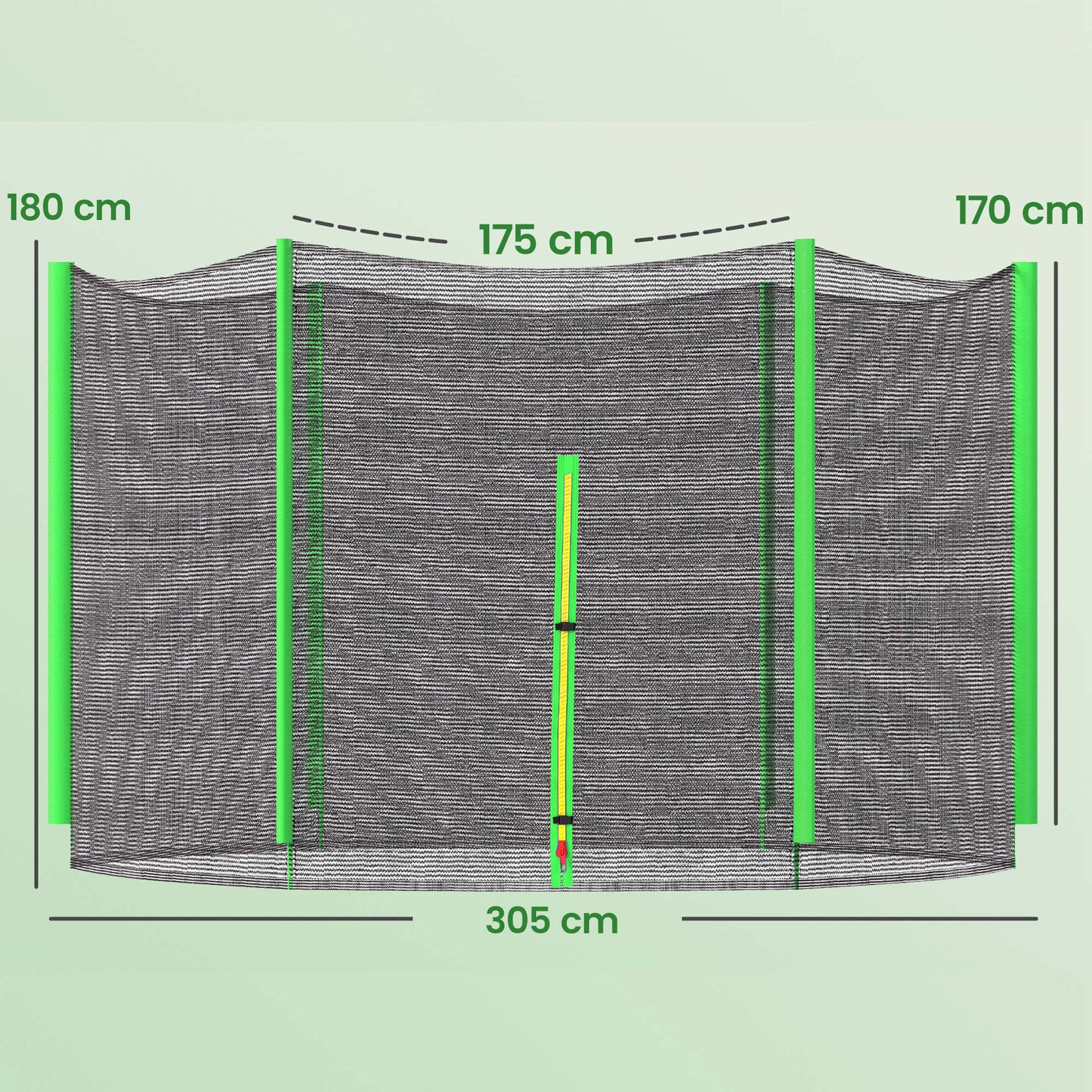 Sportnow Red De Seguridad Para Cama Elástica Ø305 Cm Verde_2