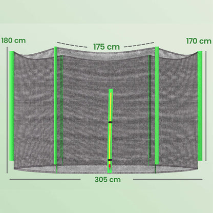 Sportnow Red De Seguridad Para Cama Elástica Ø305 Cm Verde_2