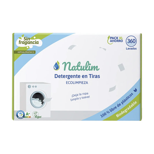 Detergente Tira Natulim Sin Fragancia 360 lavados