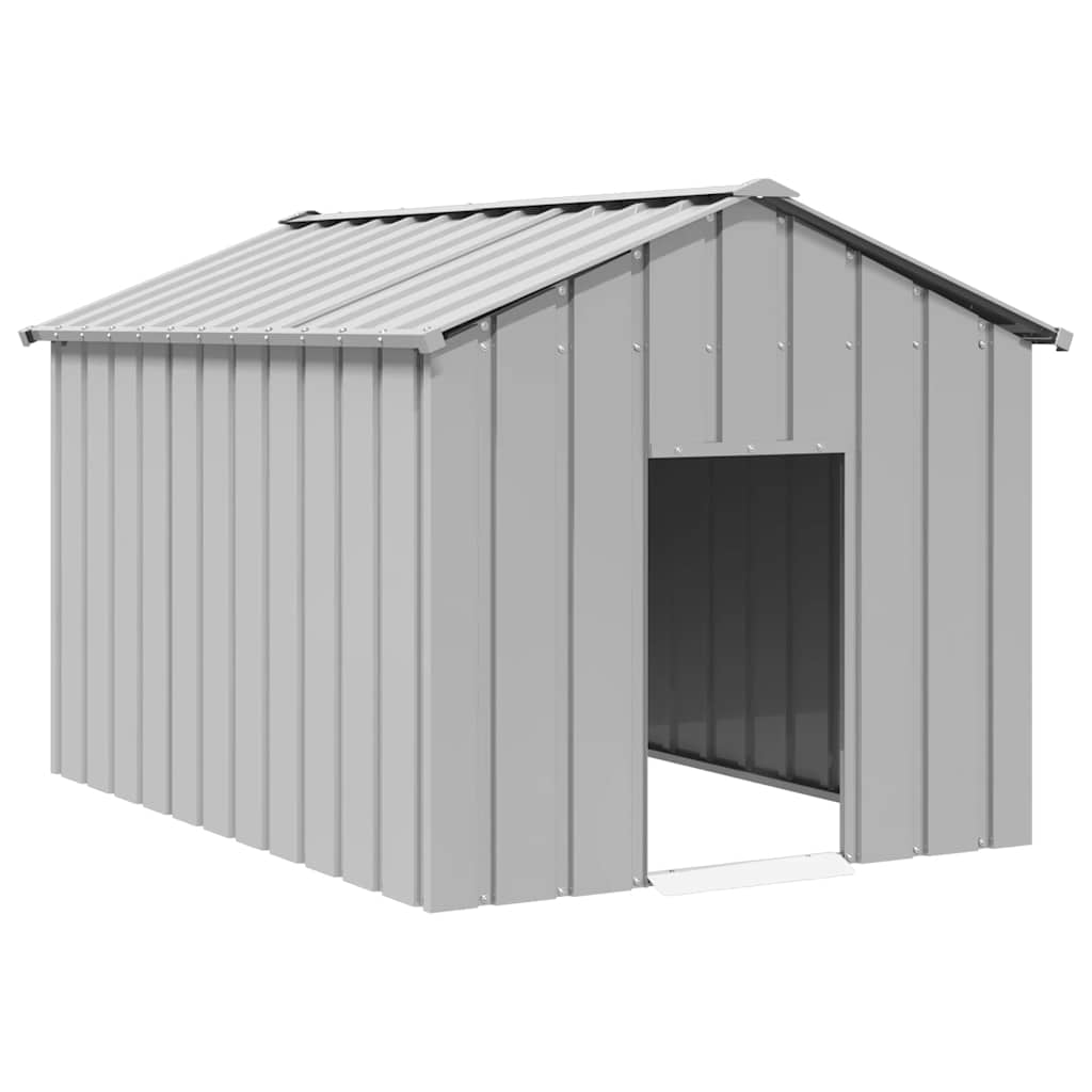 Caseta Para Perros Con Techo Acero Galvanizado 113x153x101 Cm_1