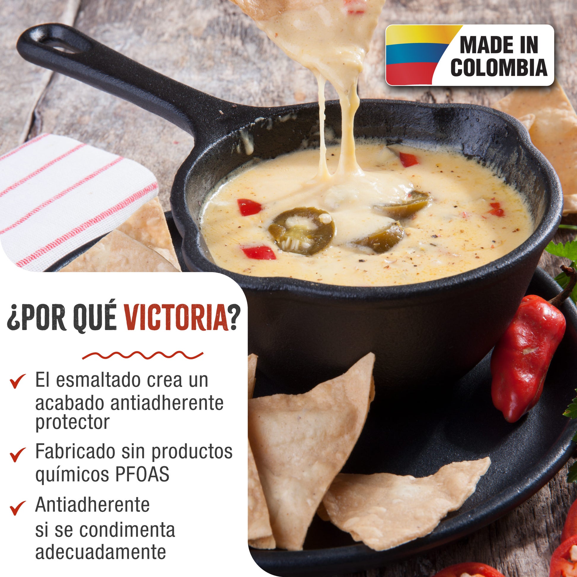 Victoria Cazo Cocina Inducción Hierro Fundido Esmaltado Salsero 0,4 L, Apto Barbacoa, Horno, Cast Iron, 34870, Negro_1