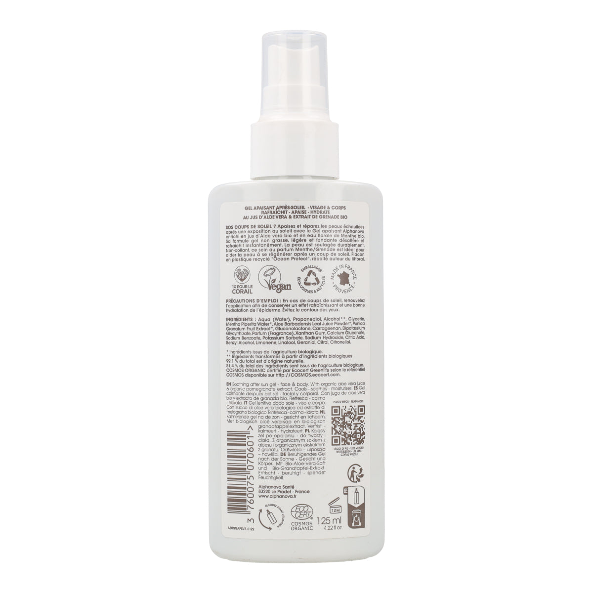 Aftersun Gel Calmante BIO Alphanova 125 ml