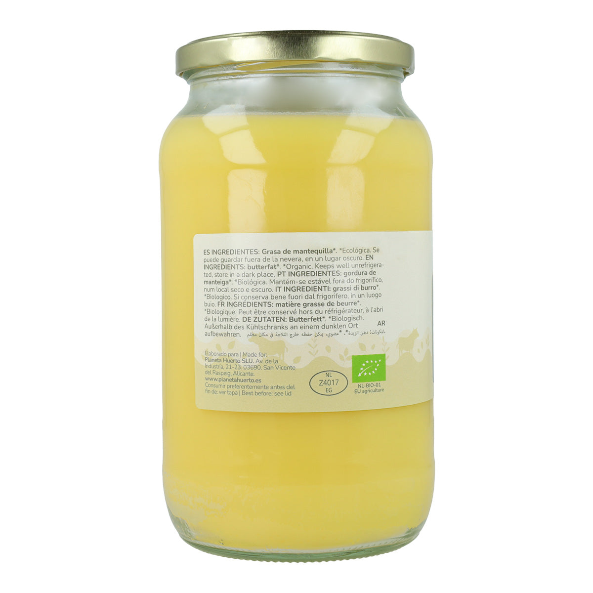Ghee mantequilla clarificada ECO Planeta Huerto 850 g