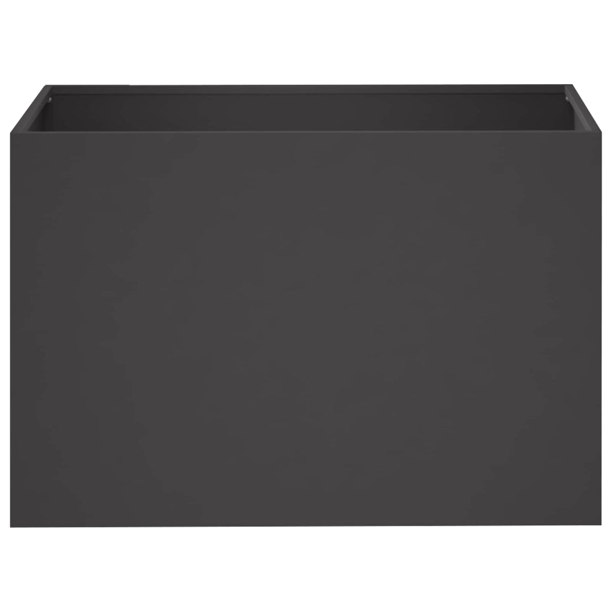 Macetero De Jardín Negro 60 X 40 X 40 Cm Acero Laminado En Frío_2