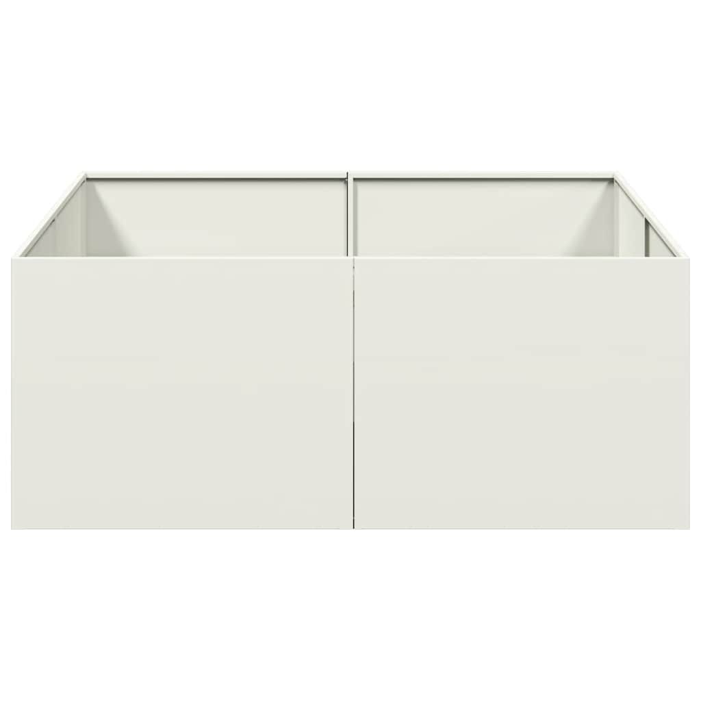 Jardinera Acero Blanco 100x100x40 Cm_3