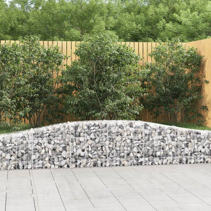 Cestas De Gaviones 2 Uds Forma De Arco Hierro 400x30x40/60 Cm_1