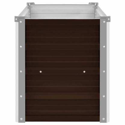 Arriate De Acero Galvanizado Marrón 160x40x45 Cm_4